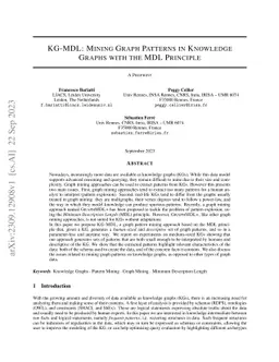 KG-MDL: Mining Graph Patterns in Knowledge Graphs with the MDL Principle