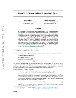 BayesDLL: Bayesian Deep Learning Library