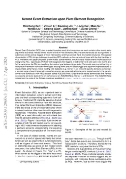 Nested Event Extraction upon Pivot Element Recogniton