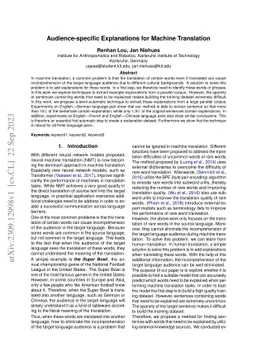 Audience-specific Explanations for Machine Translation