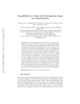 Deep3DSketch+: Rapid 3D Modeling from Single Free-hand Sketches