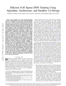 Efficient N:M Sparse DNN Training Using Algorithm, Architecture, and
  Dataflow Co-Design