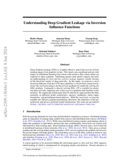 Understanding Deep Gradient Leakage via Inversion Influence Functions