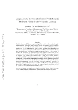 Graph Neural Network for Stress Predictions in Stiffened Panels Under
  Uniform Loading