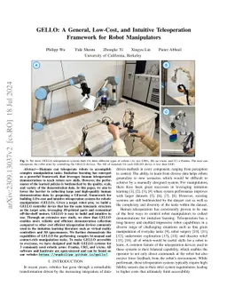 GELLO: A General, Low-Cost, and Intuitive Teleoperation Framework for
  Robot Manipulators