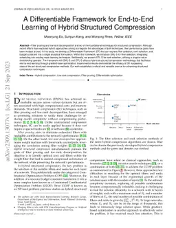 A Differentiable Framework for End-to-End Learning of Hybrid Structured
  Compression