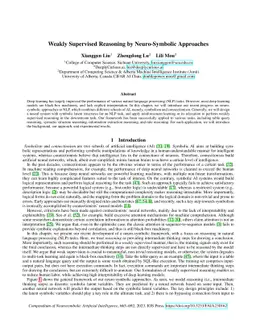 Weakly Supervised Reasoning by Neuro-Symbolic Approaches