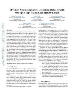 SPICED: News Similarity Detection Dataset with Multiple Topics and
  Complexity Levels