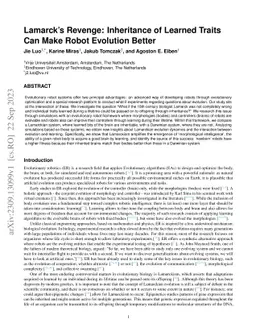 Lamarck's Revenge: Inheritance of Learned Traits Can Make Robot
  Evolution Better