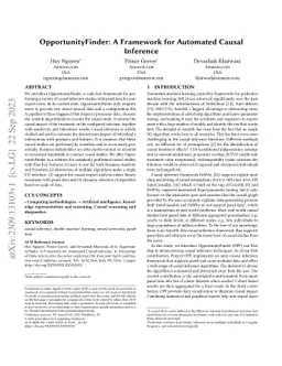 OpportunityFinder: A Framework for Automated Causal Inference