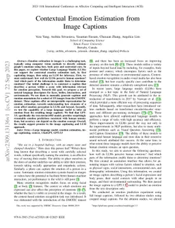 Contextual Emotion Estimation from Image Captions