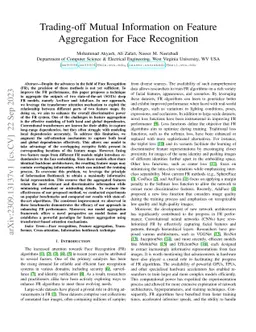 Trading-off Mutual Information on Feature Aggregation for Face
  Recognition