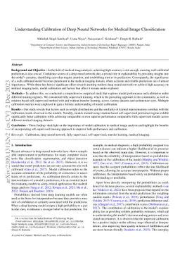 Understanding Calibration of Deep Neural Networks for Medical Image
  Classification