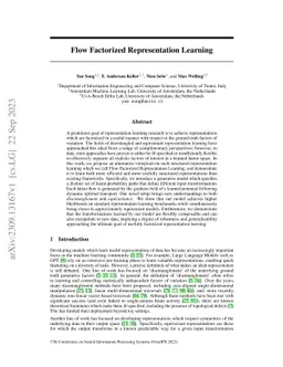 Flow Factorized Representation Learning