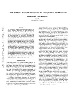 AI Risk Profiles: A Standards Proposal for Pre-Deployment AI Risk
  Disclosures