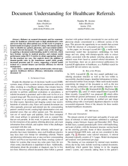 Document Understanding for Healthcare Referrals