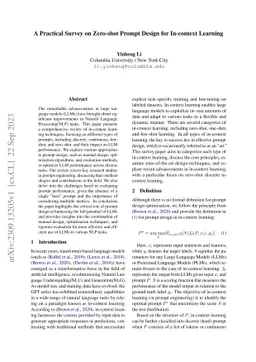 A Practical Survey on Zero-shot Prompt Design for In-context Learning