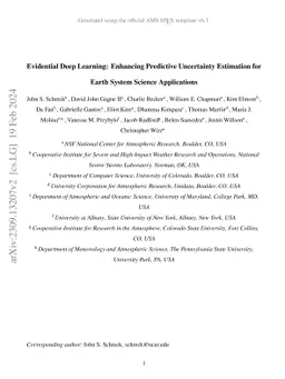 Evidential Deep Learning: Enhancing Predictive Uncertainty Estimation
  for Earth System Science Applications