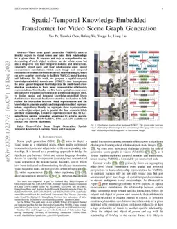 Spatial-Temporal Knowledge-Embedded Transformer for Video Scene Graph
  Generation