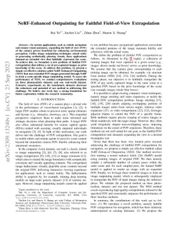 NeRF-Enhanced Outpainting for Faithful Field-of-View Extrapolation