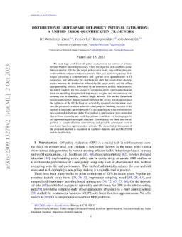 Distributional Shift-Aware Off-Policy Interval Estimation: A Unified
  Error Quantification Framework