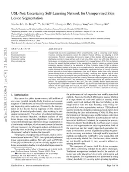 USL-Net: Uncertainty Self-Learning Network for Unsupervised Skin Lesion
  Segmentation
