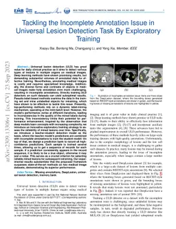 Tackling the Incomplete Annotation Issue in Universal Lesion Detection
  Task By Exploratory Training