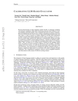 Calibrating LLM-Based Evaluator