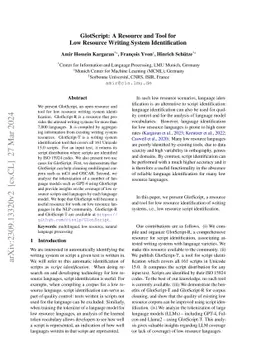 GlotScript: A Resource and Tool for Low Resource Writing System
  Identification