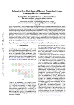Enhancing Zero-Shot Chain-of-Thought Reasoning in Large Language Models
  through Logic
