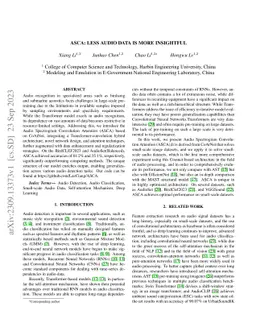 Asca: less audio data is more insightful