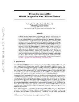 Dream the Impossible: Outlier Imagination with Diffusion Models
