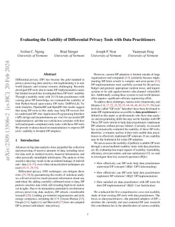 Evaluating the Usability of Differential Privacy Tools with Data
  Practitioners