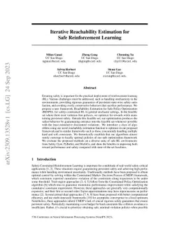 Iterative Reachability Estimation for Safe Reinforcement Learning