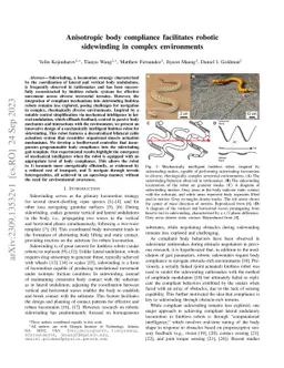 Anisotropic body compliance facilitates robotic sidewinding in complex
  environments