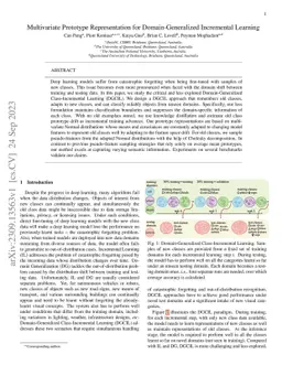 Multivariate Prototype Representation for Domain-Generalized Incremental
  Learning