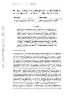 On the Posterior Distribution in Denoising: Application to Uncertainty
  Quantification