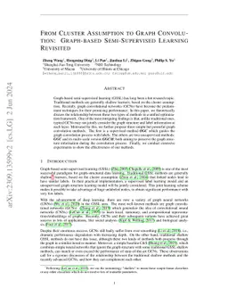 From Cluster Assumption to Graph Convolution: Graph-based Semi-Supervised Learning Revisited
