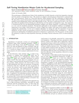 Self-Tuning Hamiltonian Monte Carlo for Accelerated Sampling