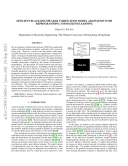 Efficient Black-Box Speaker Verification Model Adaptation with
  Reprogramming and Backend Learning