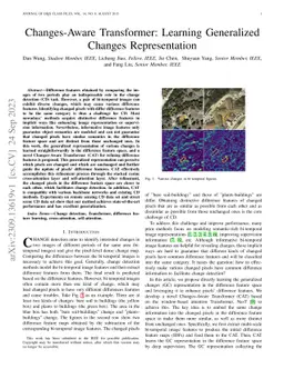 Changes-Aware Transformer: Learning Generalized Changes Representation