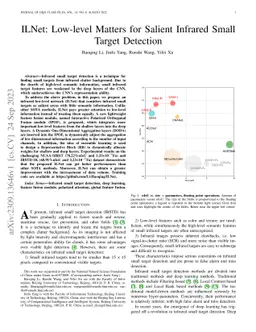 ILNet: Low-level Matters for Salient Infrared Small Target Detection