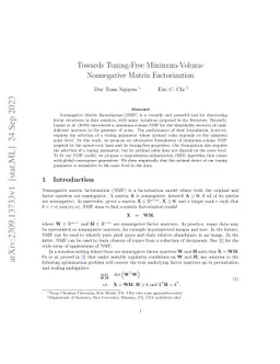 Towards Tuning-Free Minimum-Volume Nonnegative Matrix Factorization