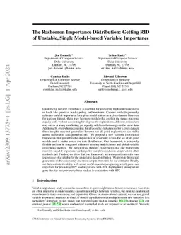 The Rashomon Importance Distribution: Getting RID of Unstable, Single
  Model-based Variable Importance
