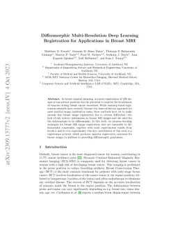 Diffeomorphic Multi-Resolution Deep Learning Registration for
  Applications in Breast MRI