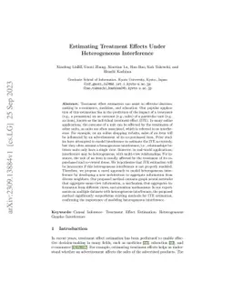Estimating Treatment Effects Under Heterogeneous Interference