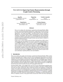 TouchUp-G: Improving Feature Representation through Graph-Centric Finetuning