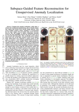 Subspace-Guided Feature Reconstruction for Unsupervised Anomaly
  Localization