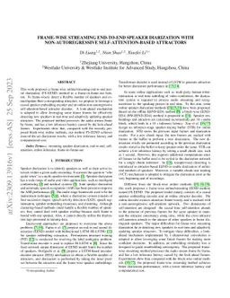Frame-wise streaming end-to-end speaker diarization with
  non-autoregressive self-attention-based attractors