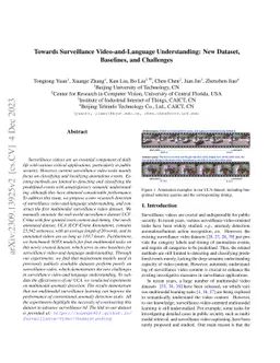 Towards Surveillance Video-and-Language Understanding: New Dataset,
  Baselines, and Challenges